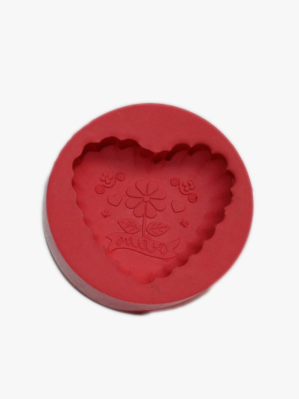SILICONE MOULD Heart and flower