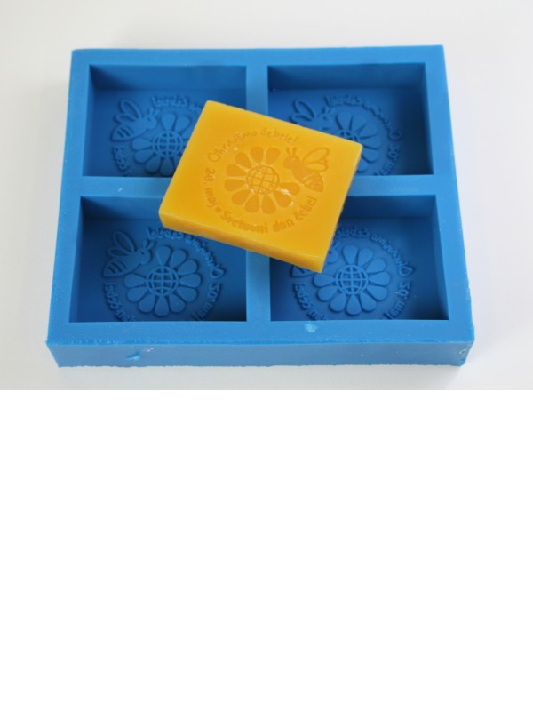 SILICONE MOULD 4 - four rectangles WORLD BEE DAY